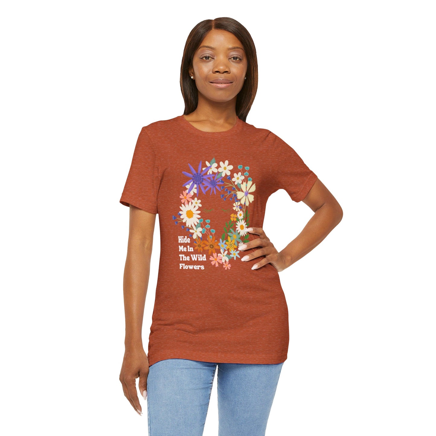Hide Me In The WIldflowers Unisex Jersey Short Sleeve Tee