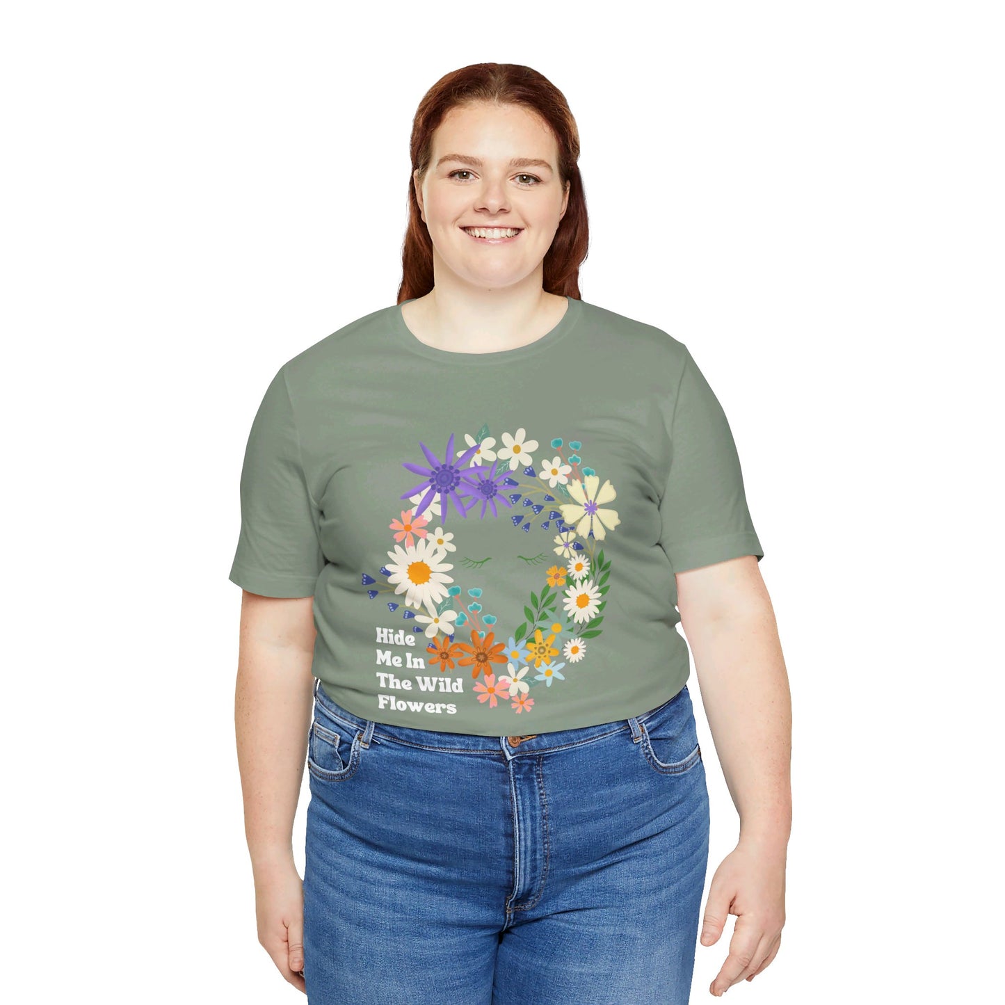Hide Me In The WIldflowers Unisex Jersey Short Sleeve Tee