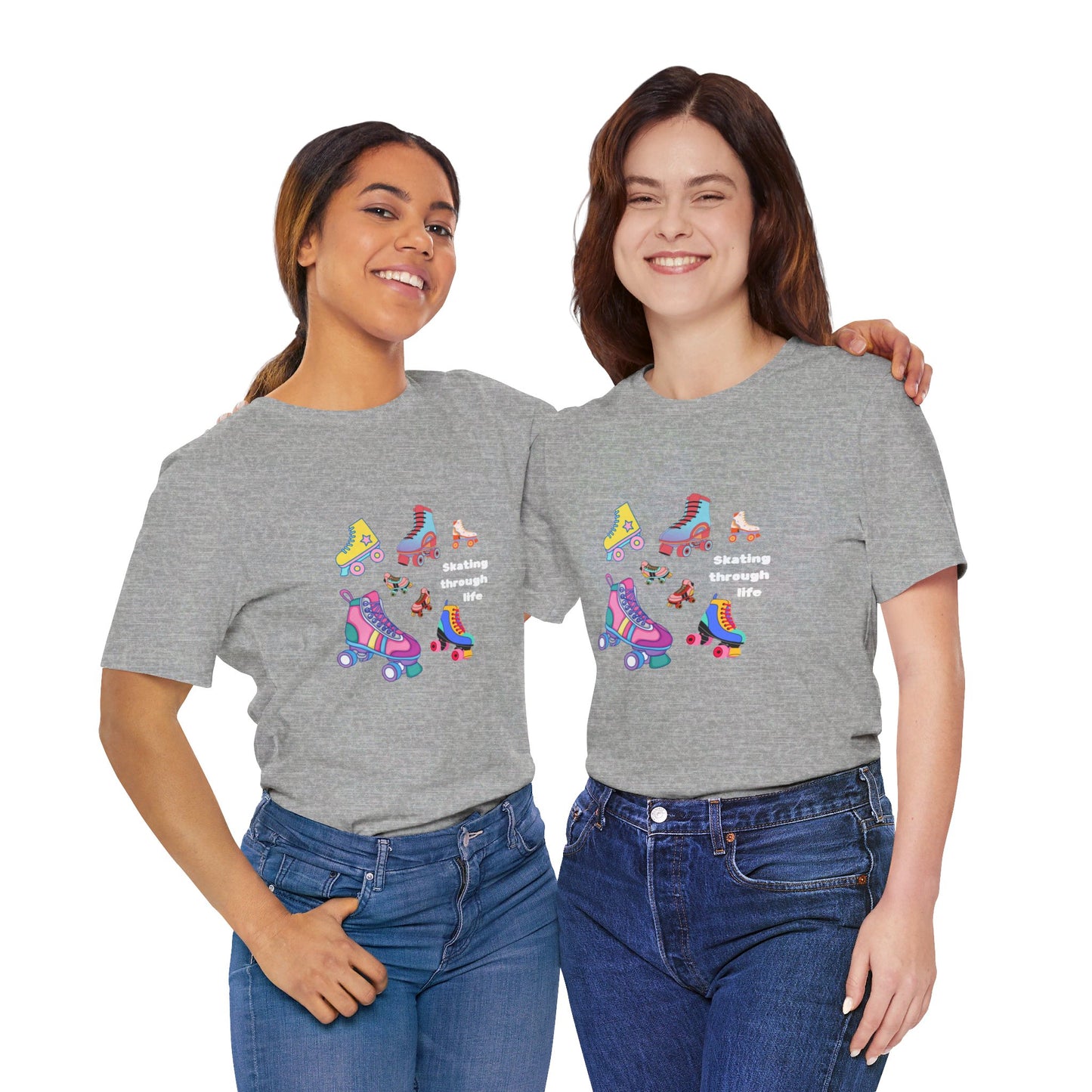 Skating Through Life-Unisex Jersey Short Sleeve Tee