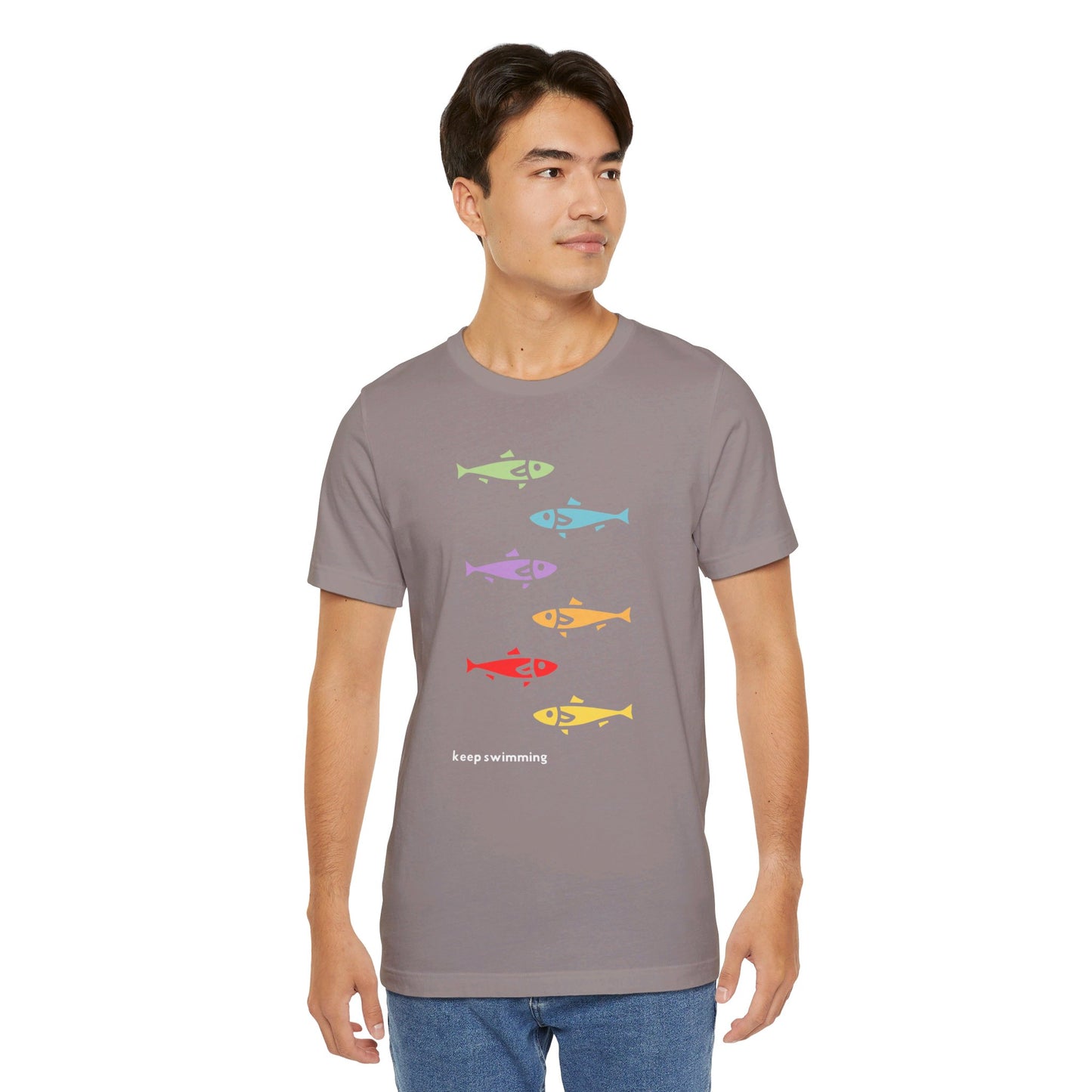 Keep Swimming Rainbow Unisex Jersey Short Sleeve Tee