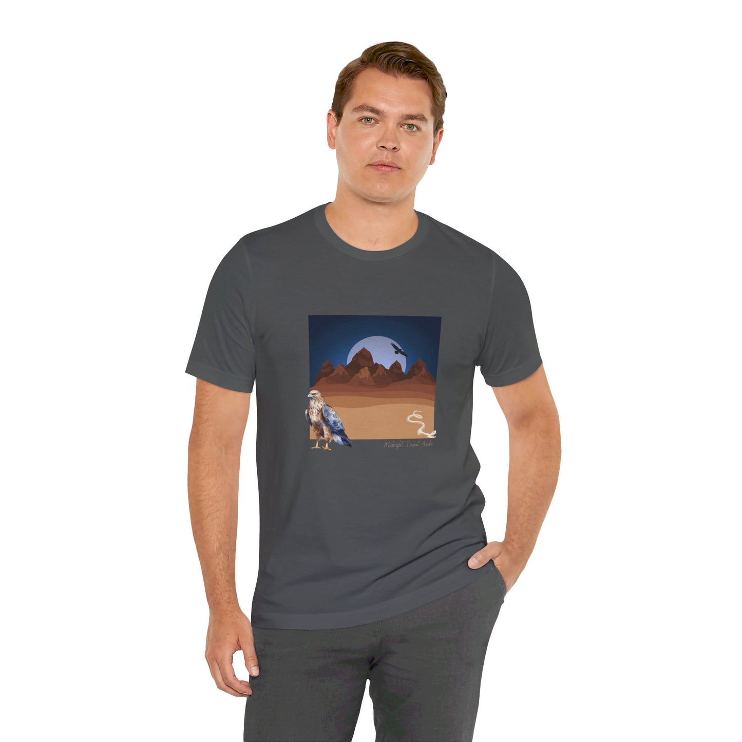 Midnight Desert Hawk-Unisex Jersey Short Sleeve Tee