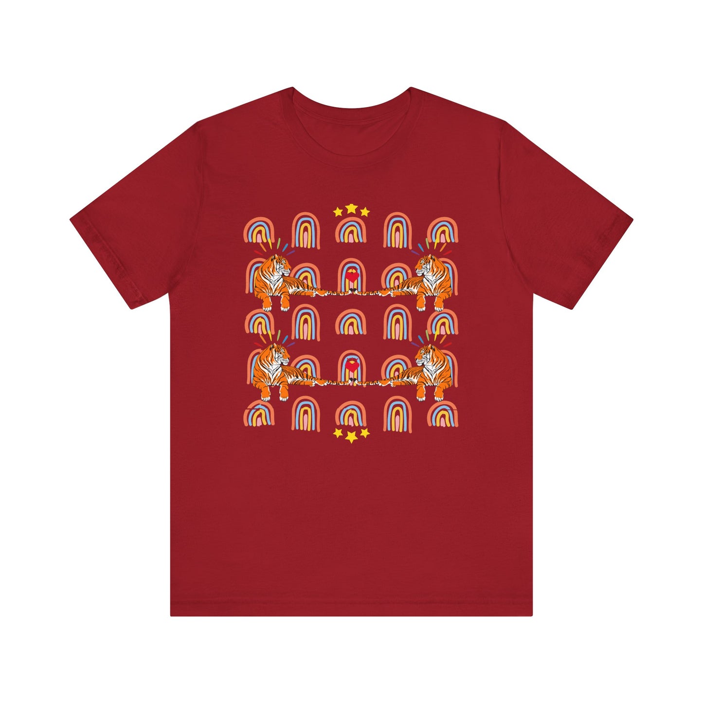 Rainbow Tigers - Unisex Jersey Short Sleeve Tee