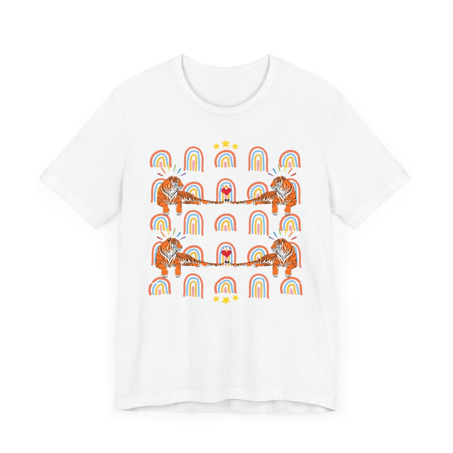 Rainbow Tigers - Unisex Jersey Short Sleeve Tee