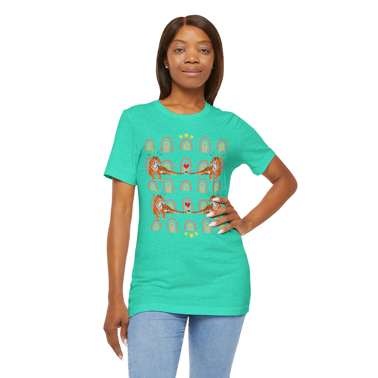Rainbow Tigers - Unisex Jersey Short Sleeve Tee