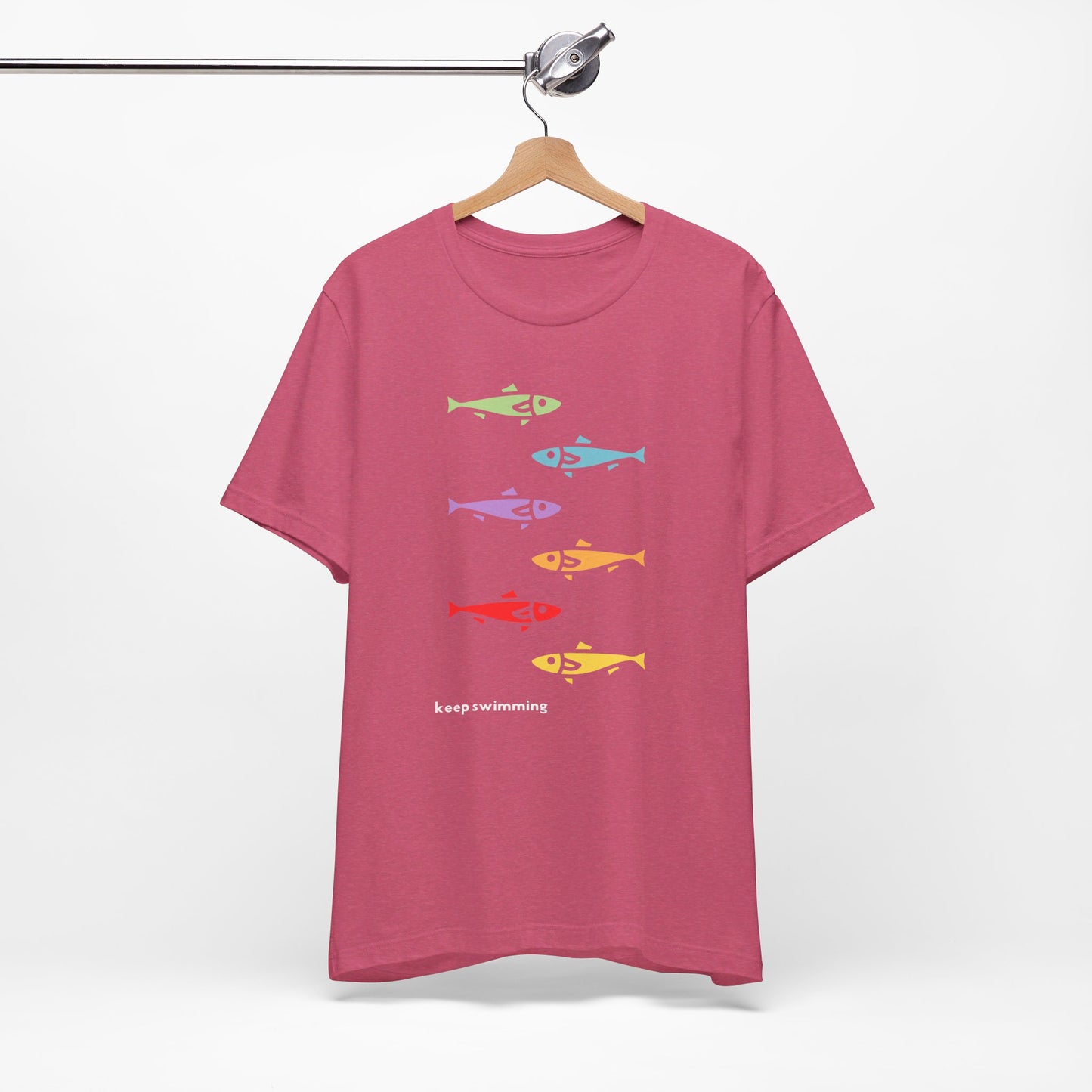 Keep Swimming Rainbow Unisex Jersey Short Sleeve Tee