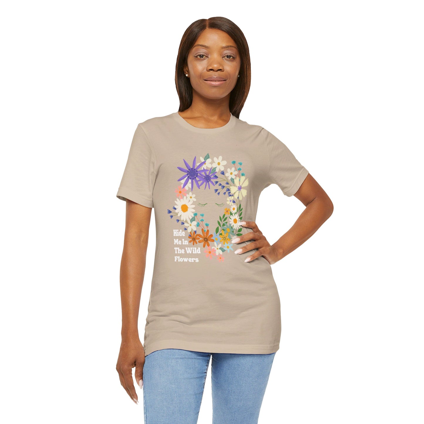Hide Me In The WIldflowers Unisex Jersey Short Sleeve Tee