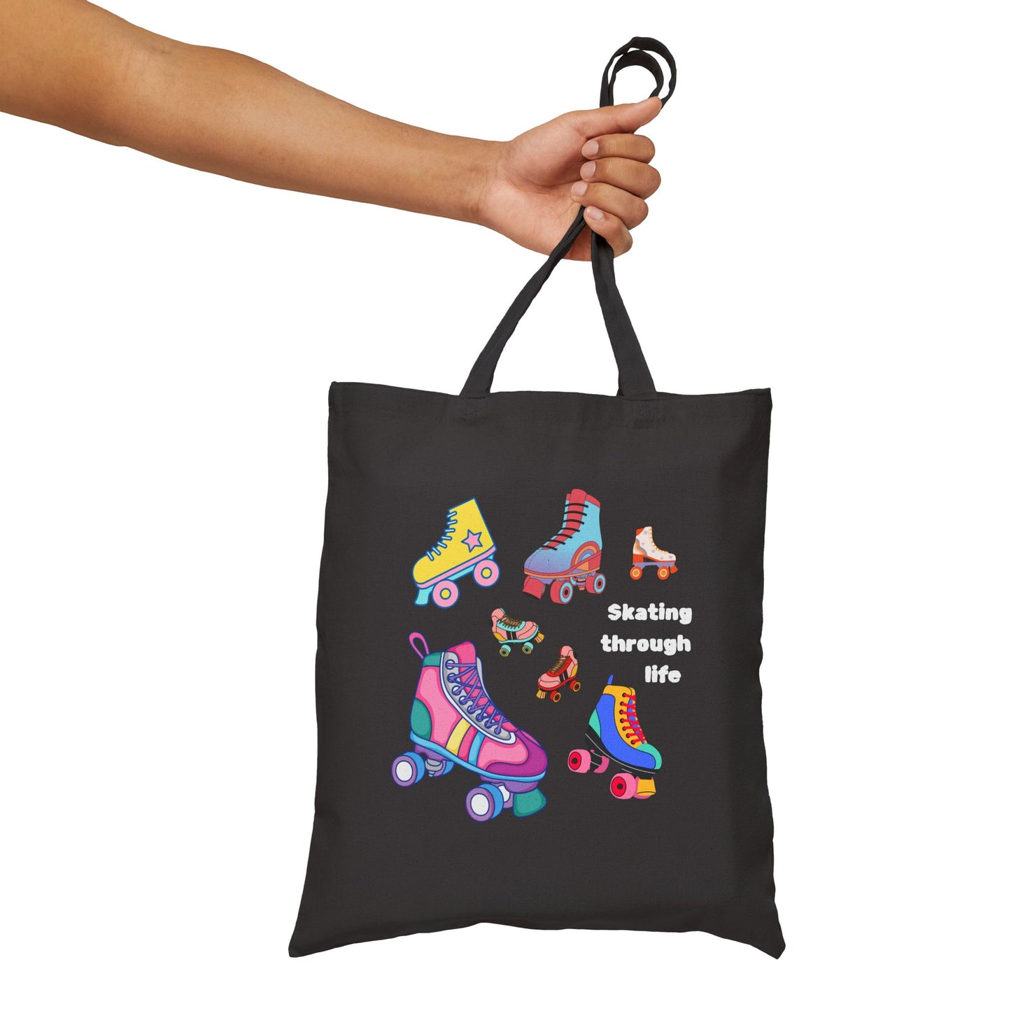 Skating Cotton Canvas Tote Bag