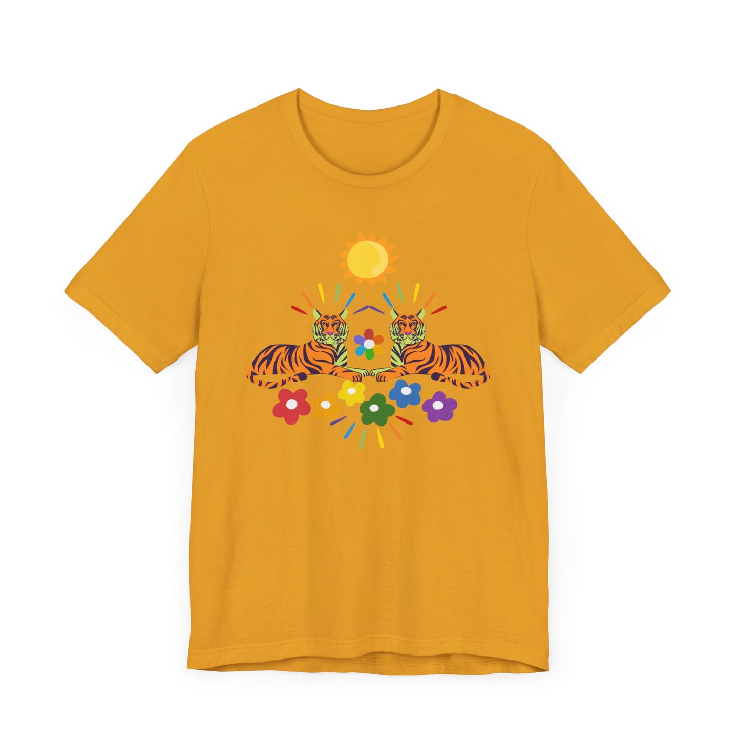 Tiger Flower Unisex Jersey Short Sleeve Tee