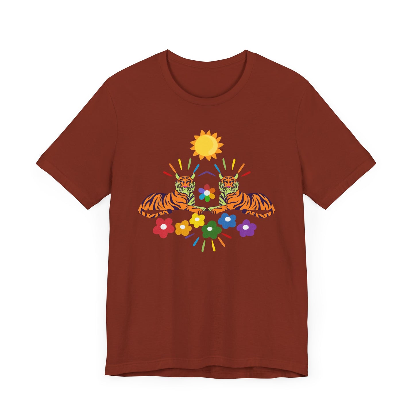 Tiger Flower Unisex Jersey Short Sleeve Tee