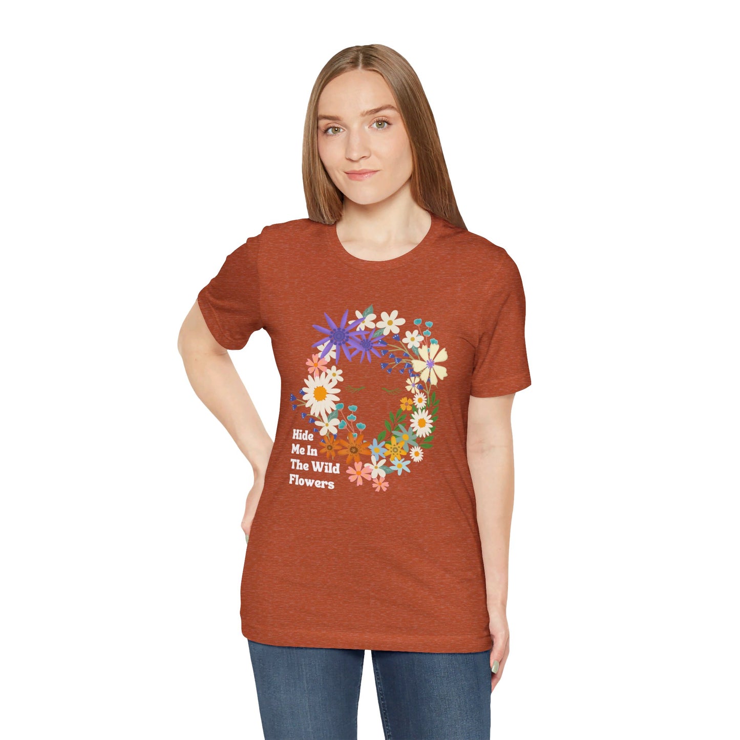 Hide Me In The WIldflowers Unisex Jersey Short Sleeve Tee