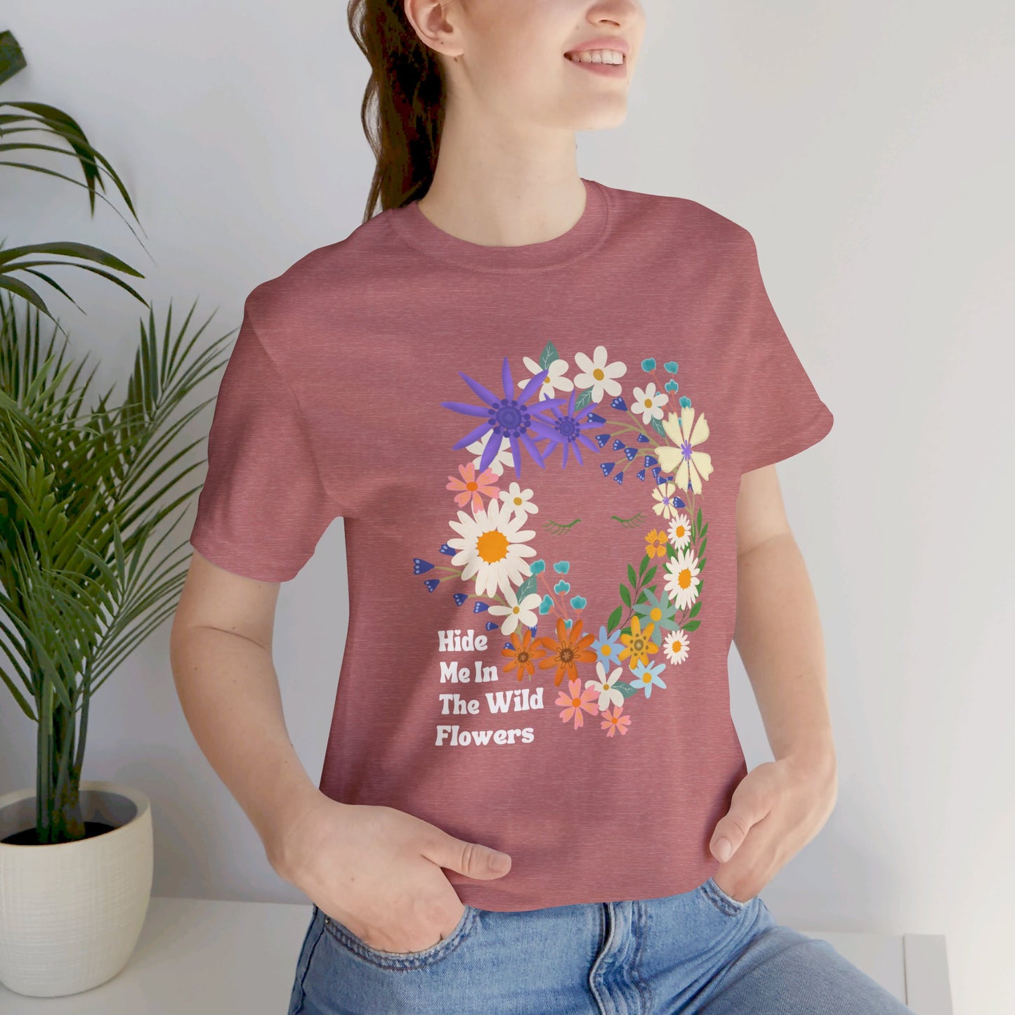 Hide Me In The WIldflowers Unisex Jersey Short Sleeve Tee