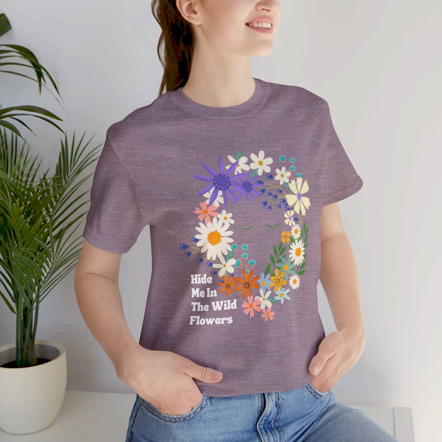 Hide Me In The WIldflowers Unisex Jersey Short Sleeve Tee