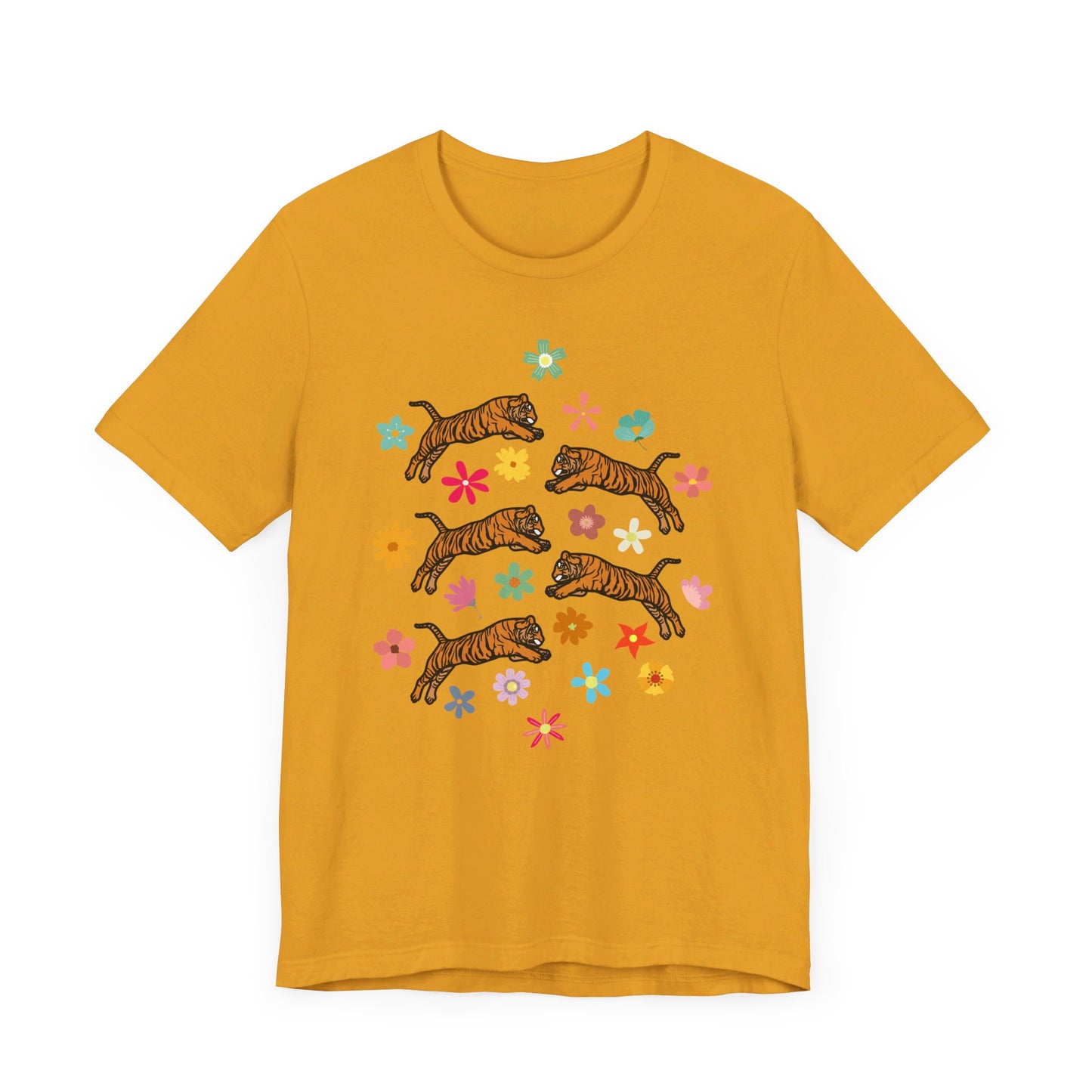 Flower Tiger - Unisex Jersey Short Sleeve Tee