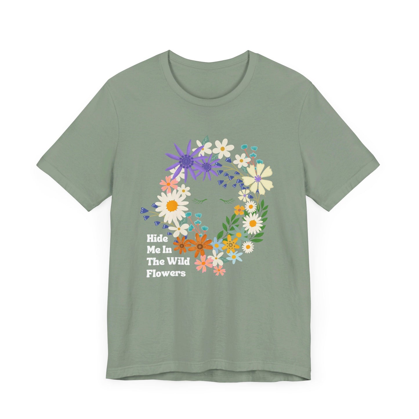 Hide Me In The WIldflowers Unisex Jersey Short Sleeve Tee