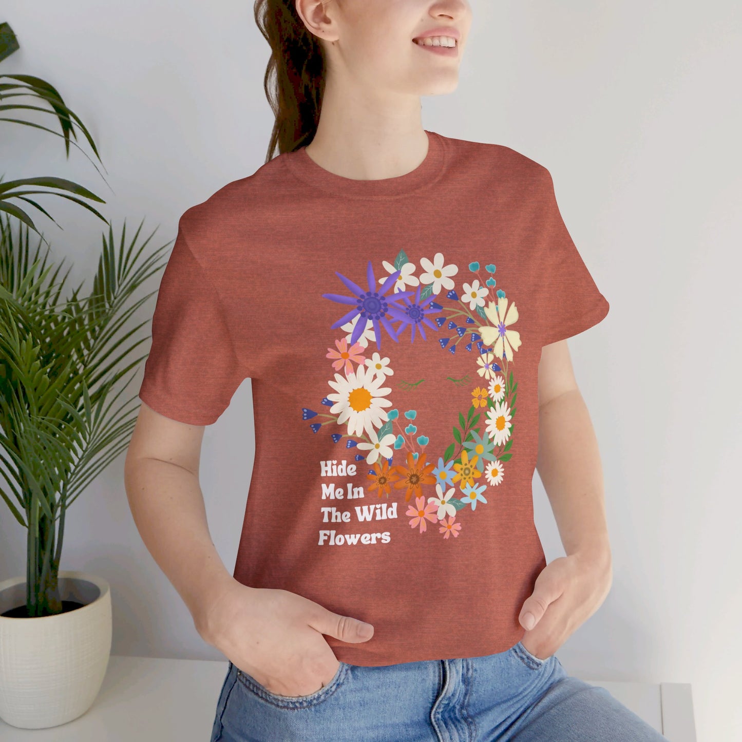 Hide Me In The WIldflowers Unisex Jersey Short Sleeve Tee