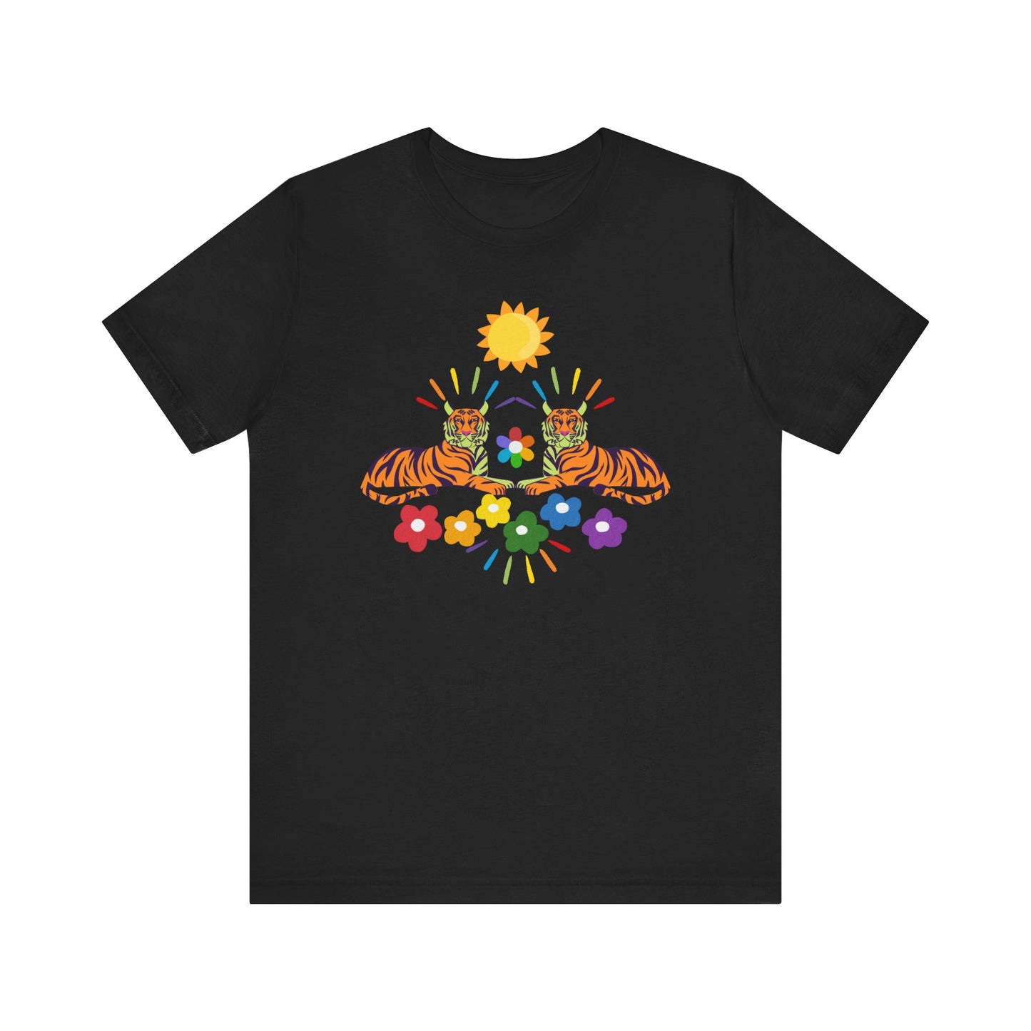 Tiger Flower Unisex Jersey Short Sleeve Tee