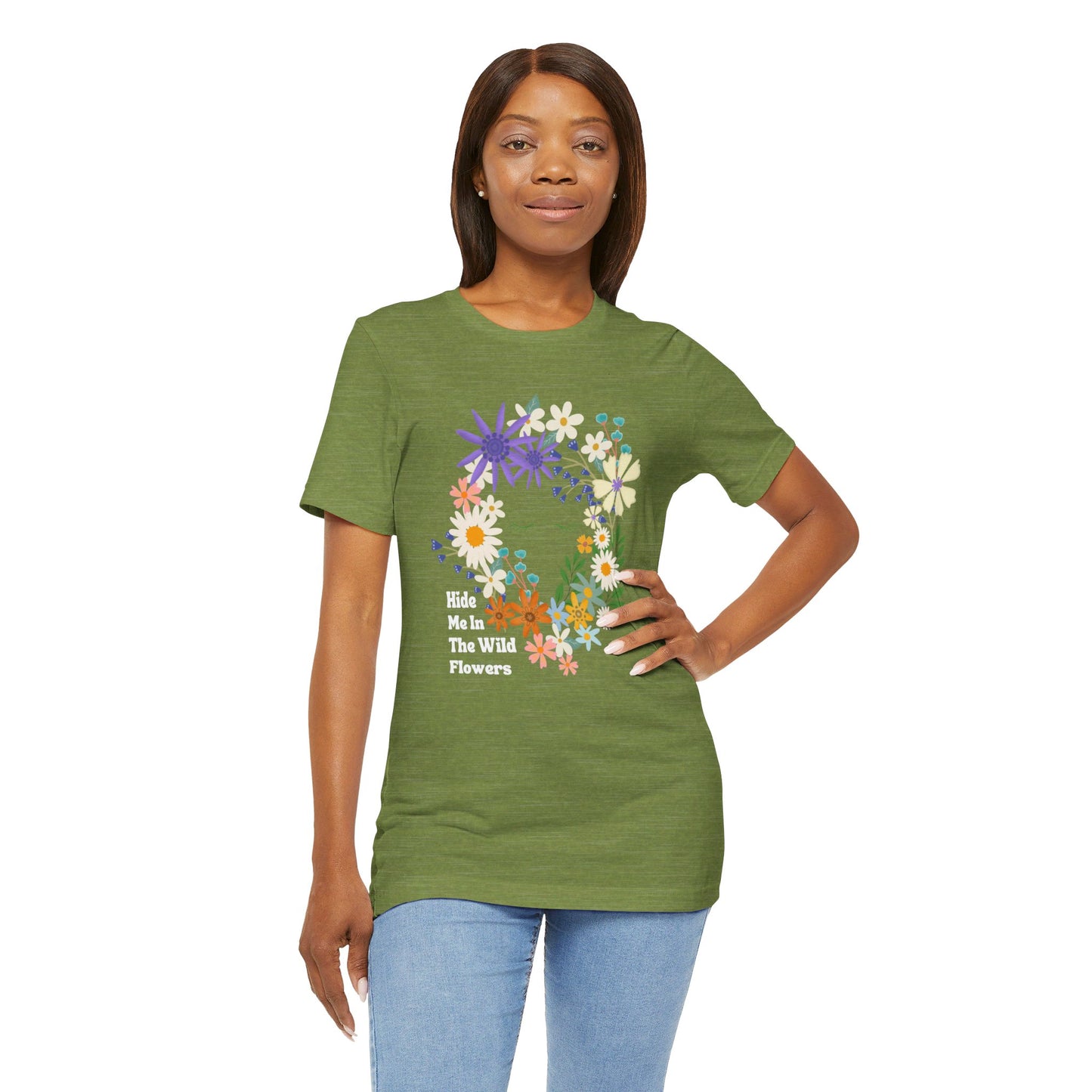 Hide Me In The WIldflowers Unisex Jersey Short Sleeve Tee