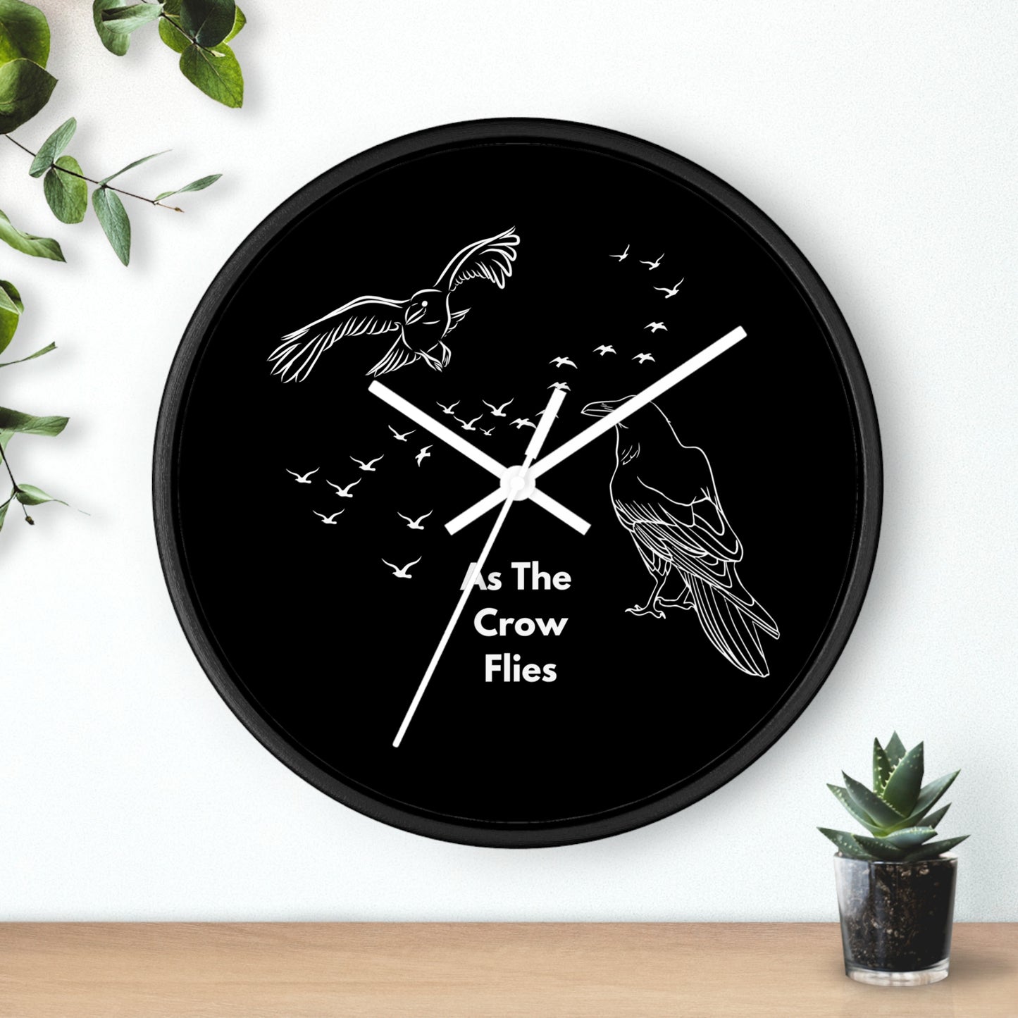 As the Crow Flies Wall Clock