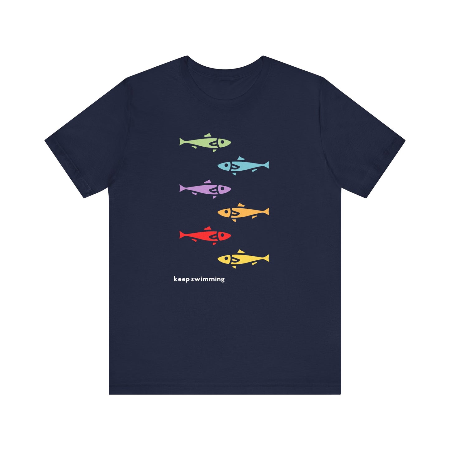 Keep Swimming Rainbow Unisex Jersey Short Sleeve Tee