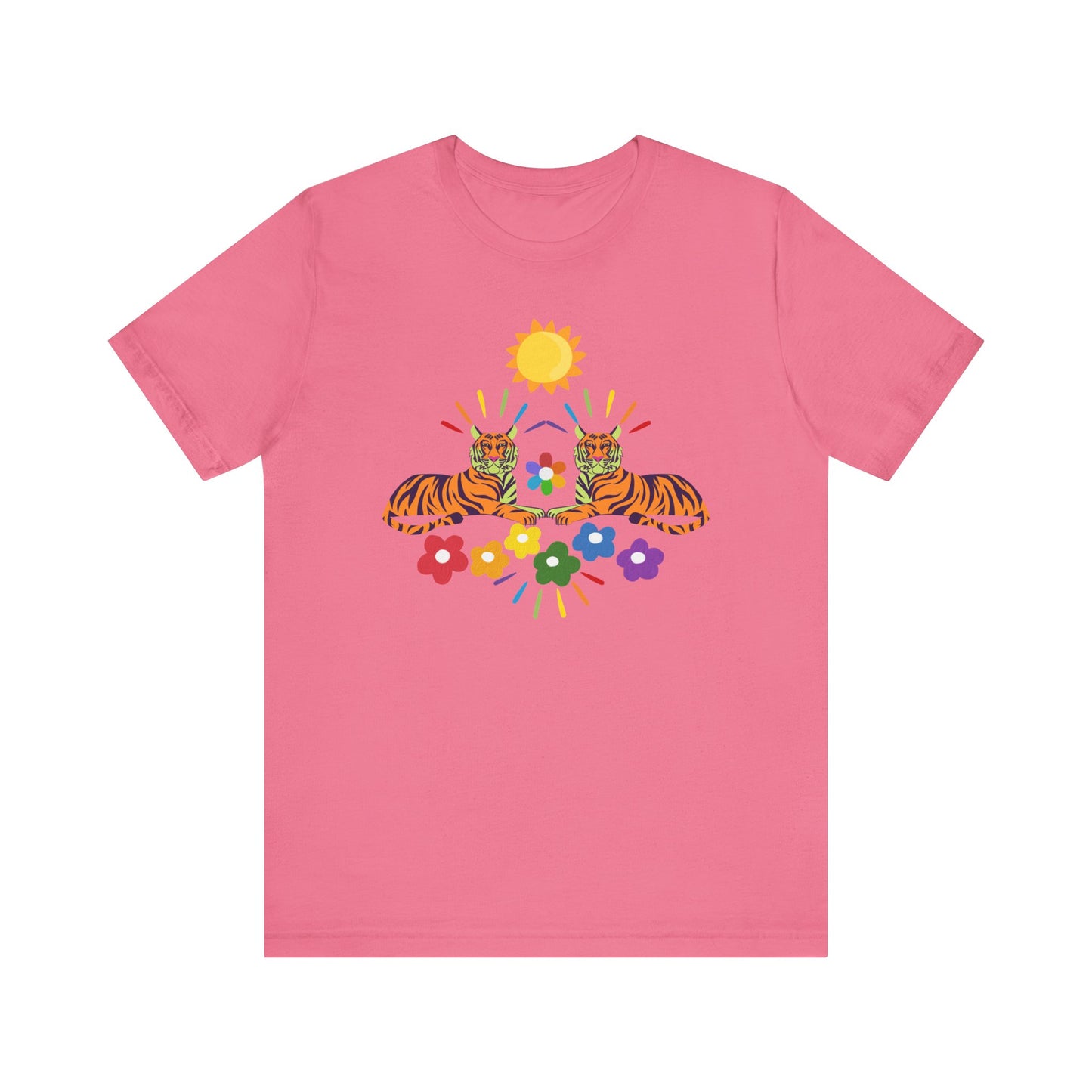 Tiger Flower Unisex Jersey Short Sleeve Tee