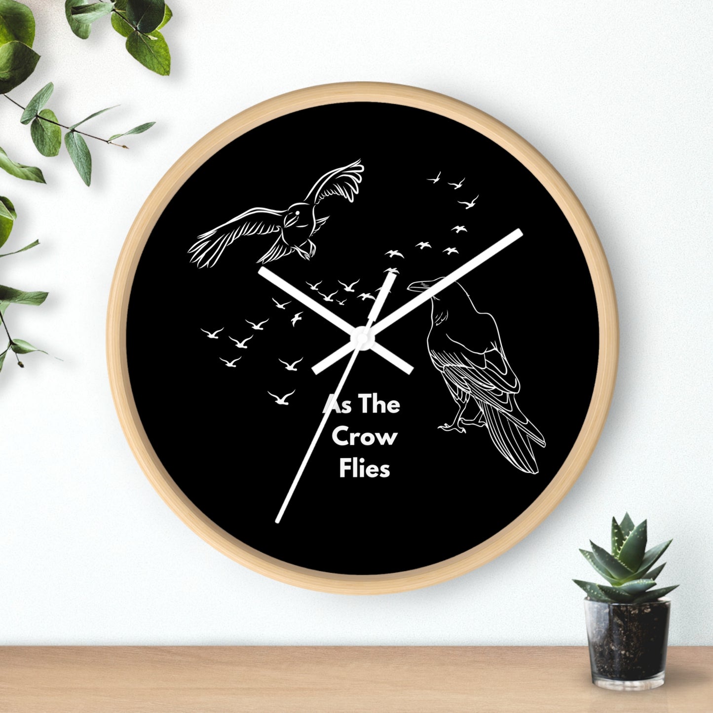 As the Crow Flies Wall Clock