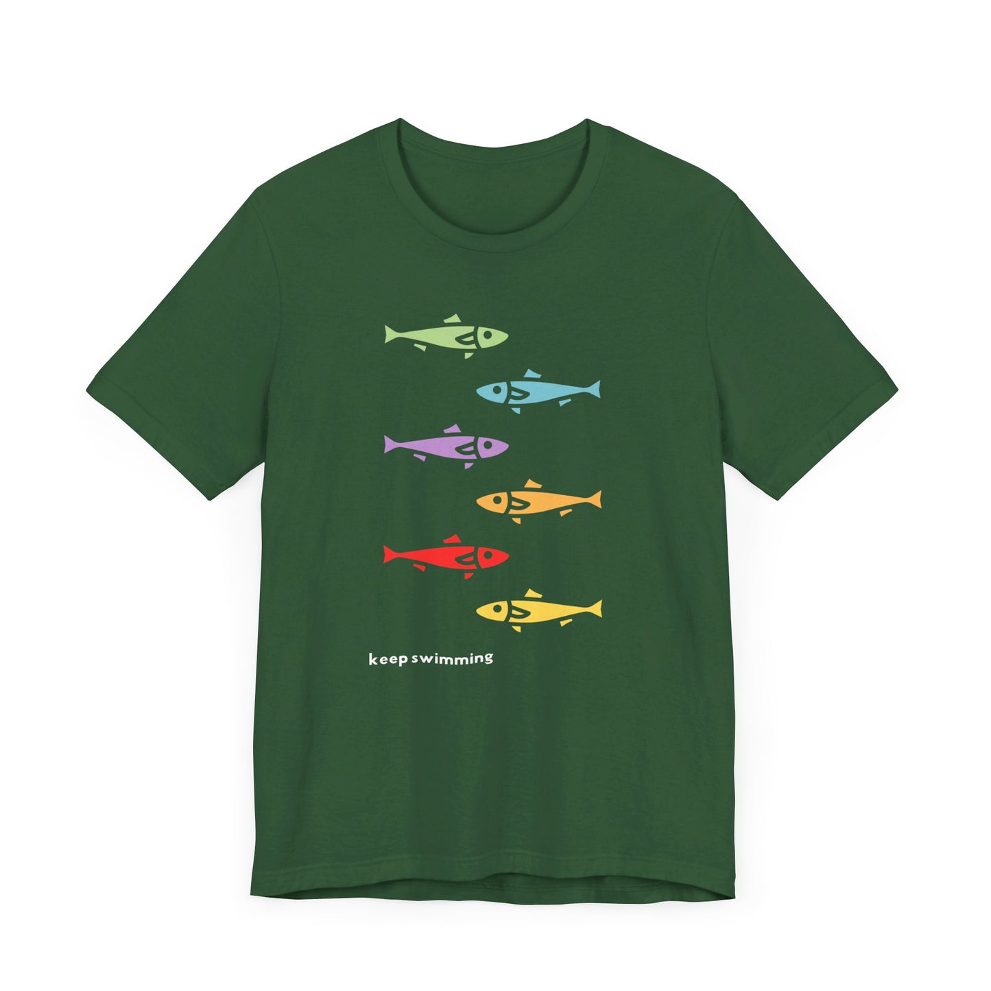 Keep Swimming Rainbow Unisex Jersey Short Sleeve Tee