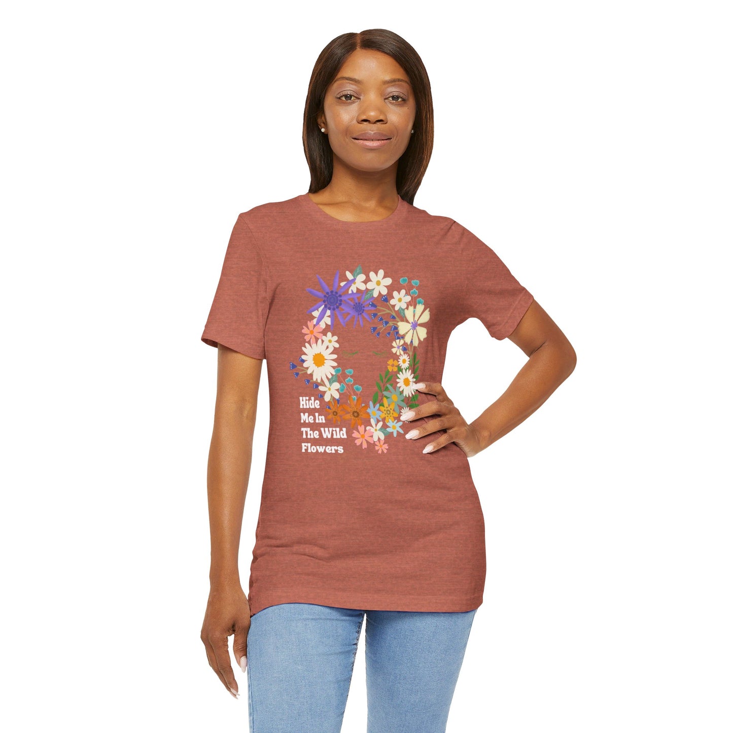 Hide Me In The WIldflowers Unisex Jersey Short Sleeve Tee