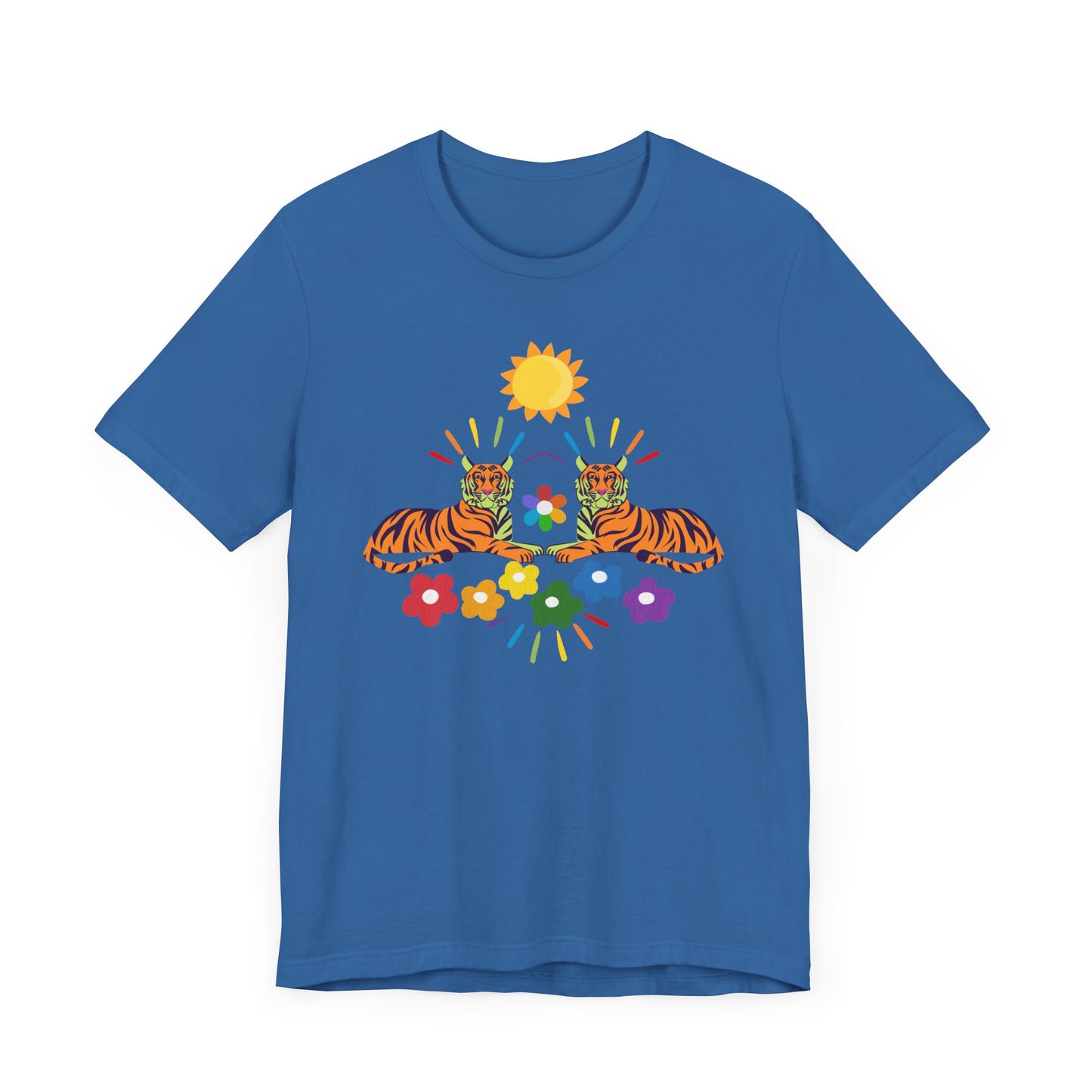 Tiger Flower Unisex Jersey Short Sleeve Tee