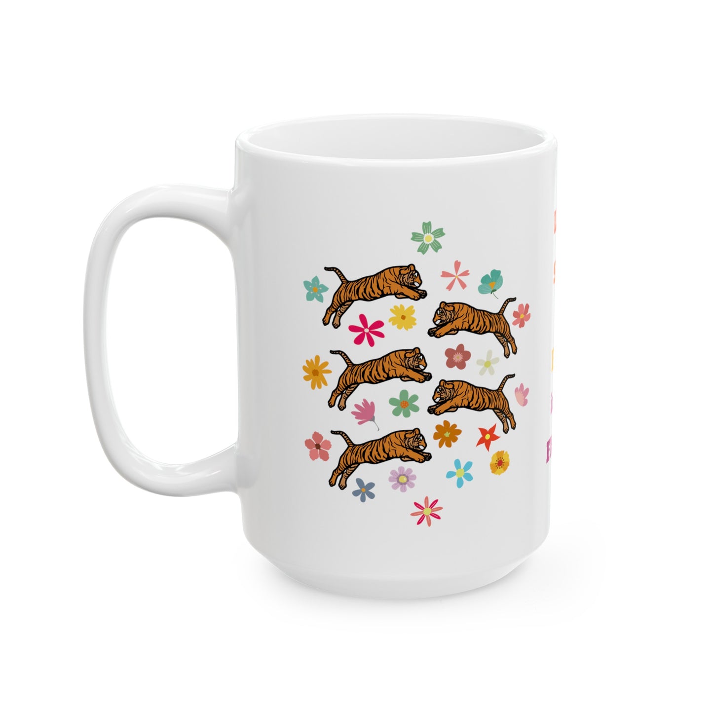 Tiger Frolic Ceramic Mug, (11oz, 15oz)
