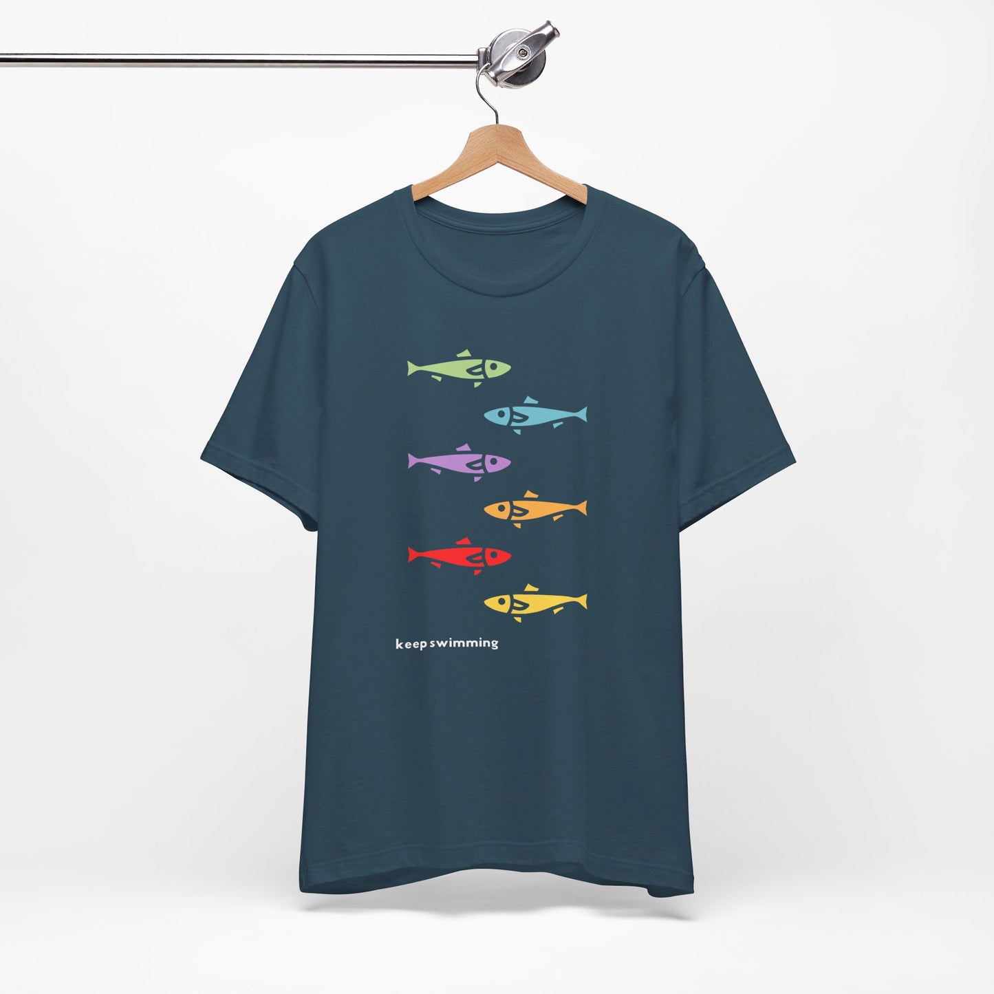Keep Swimming Rainbow Unisex Jersey Short Sleeve Tee