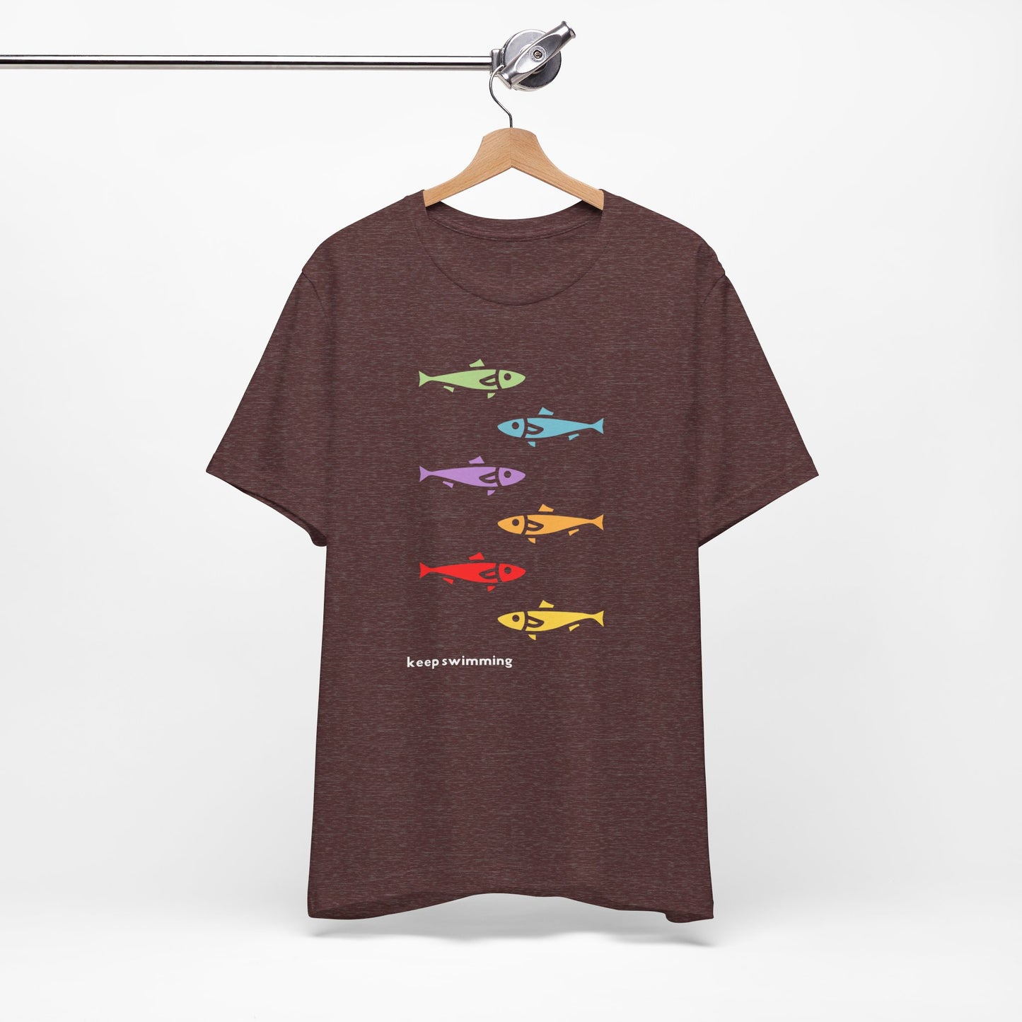 Keep Swimming Rainbow Unisex Jersey Short Sleeve Tee