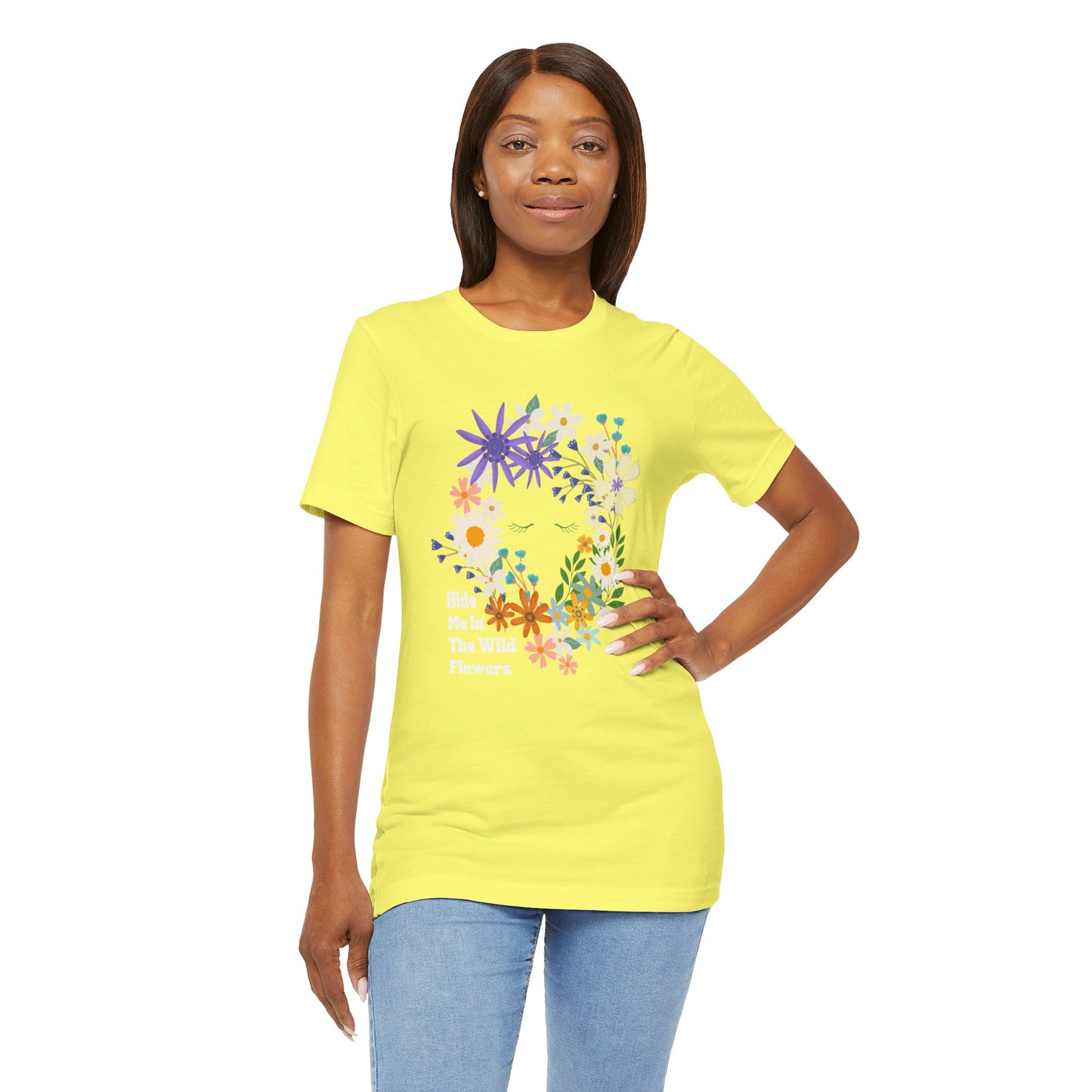 Hide Me In The WIldflowers Unisex Jersey Short Sleeve Tee