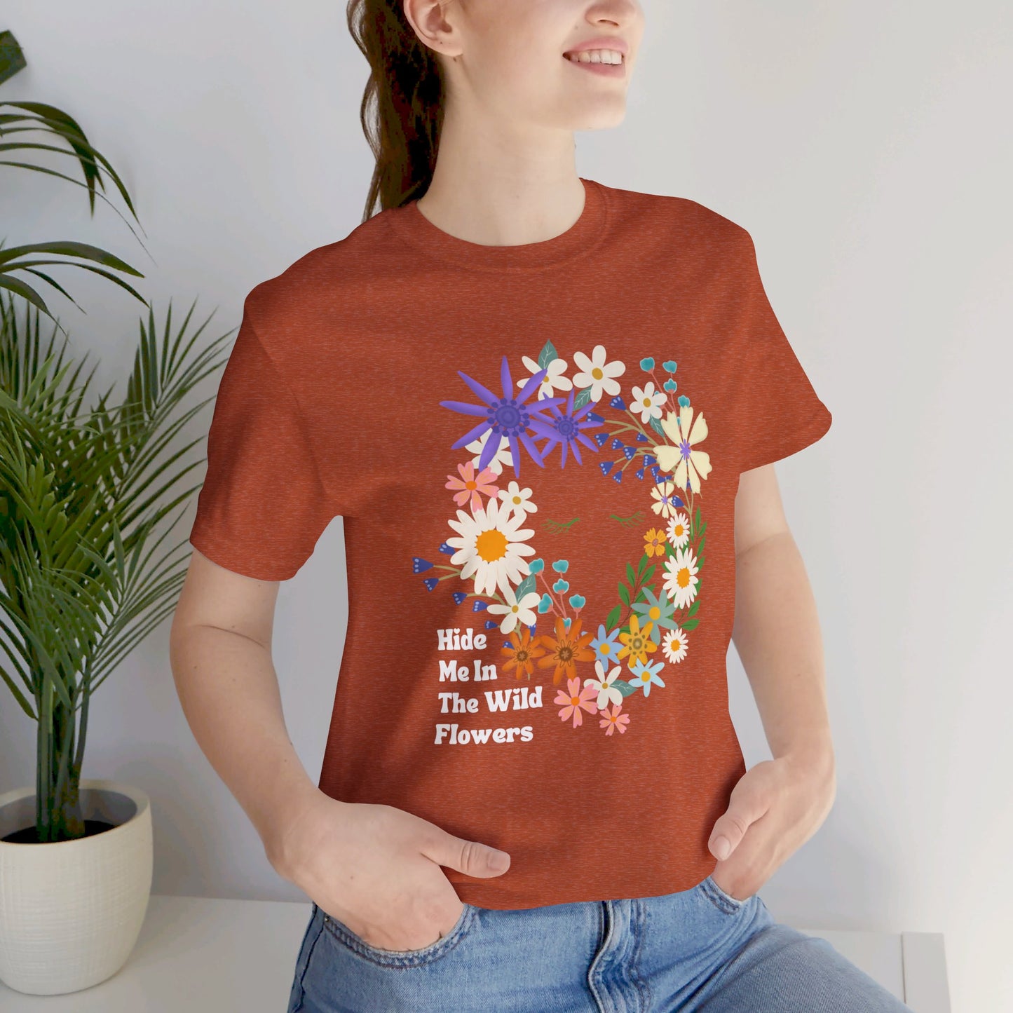 Hide Me In The WIldflowers Unisex Jersey Short Sleeve Tee