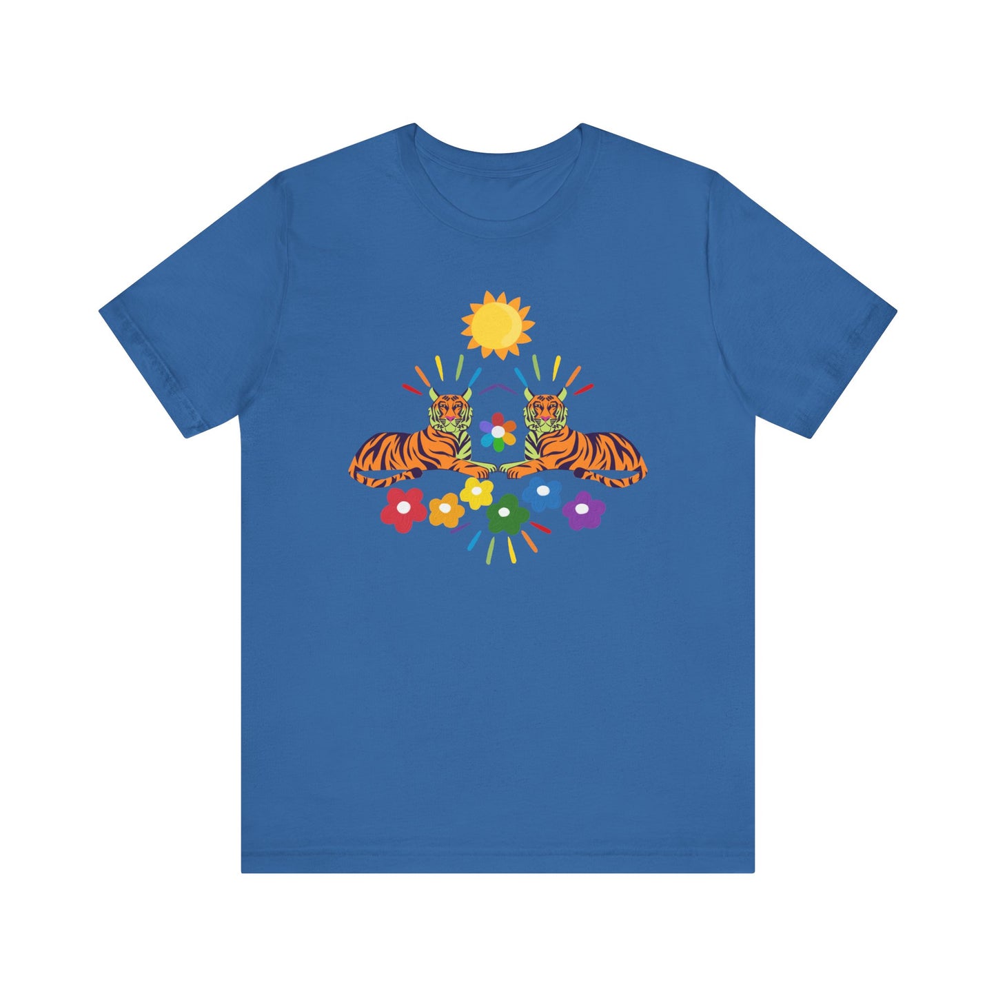 Tiger Flower Unisex Jersey Short Sleeve Tee