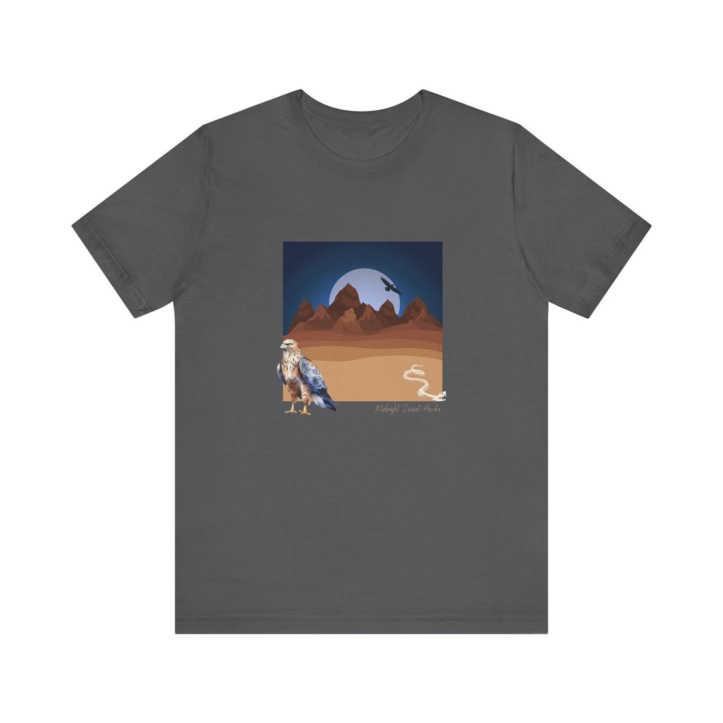 Midnight Desert Hawk-Unisex Jersey Short Sleeve Tee