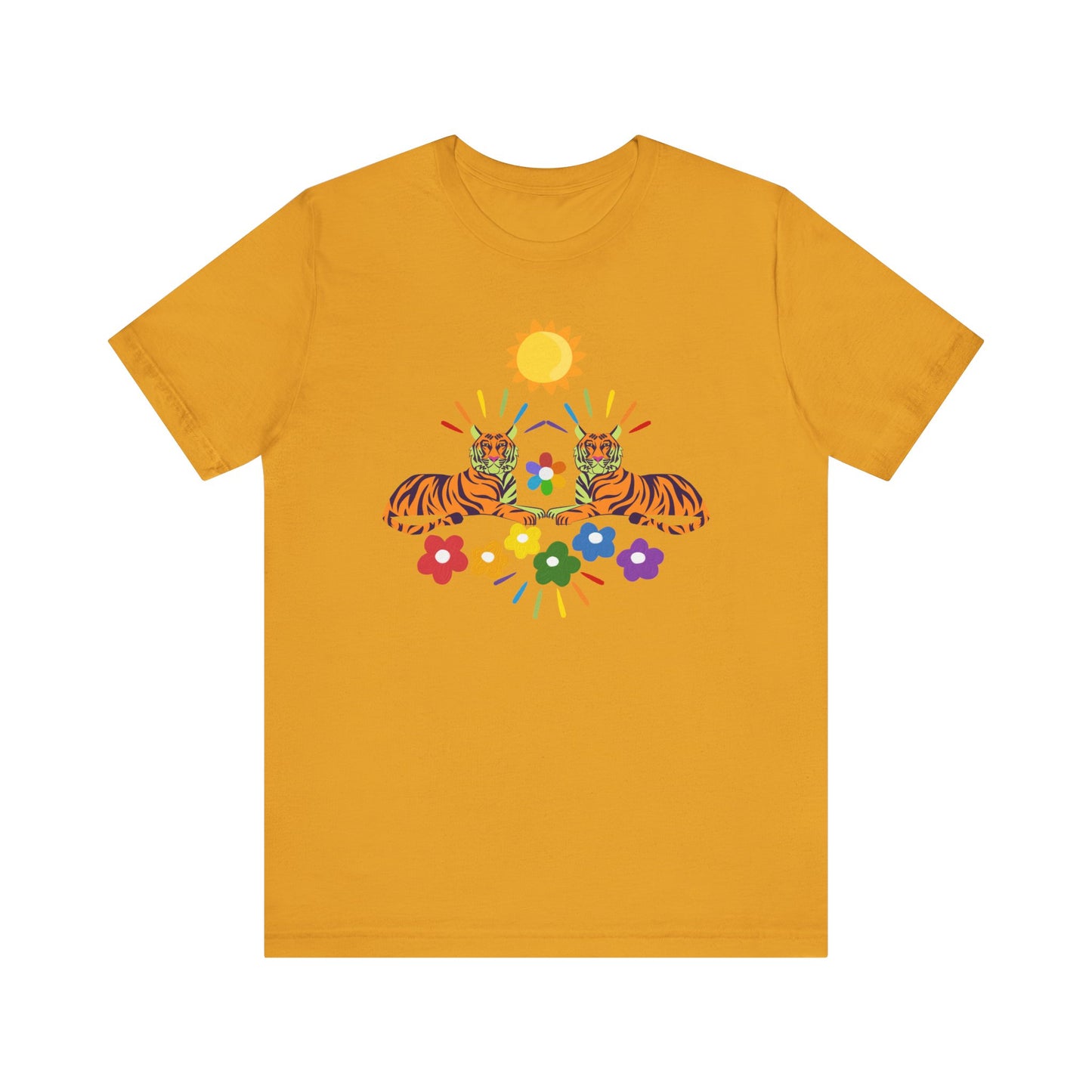 Tiger Flower Unisex Jersey Short Sleeve Tee