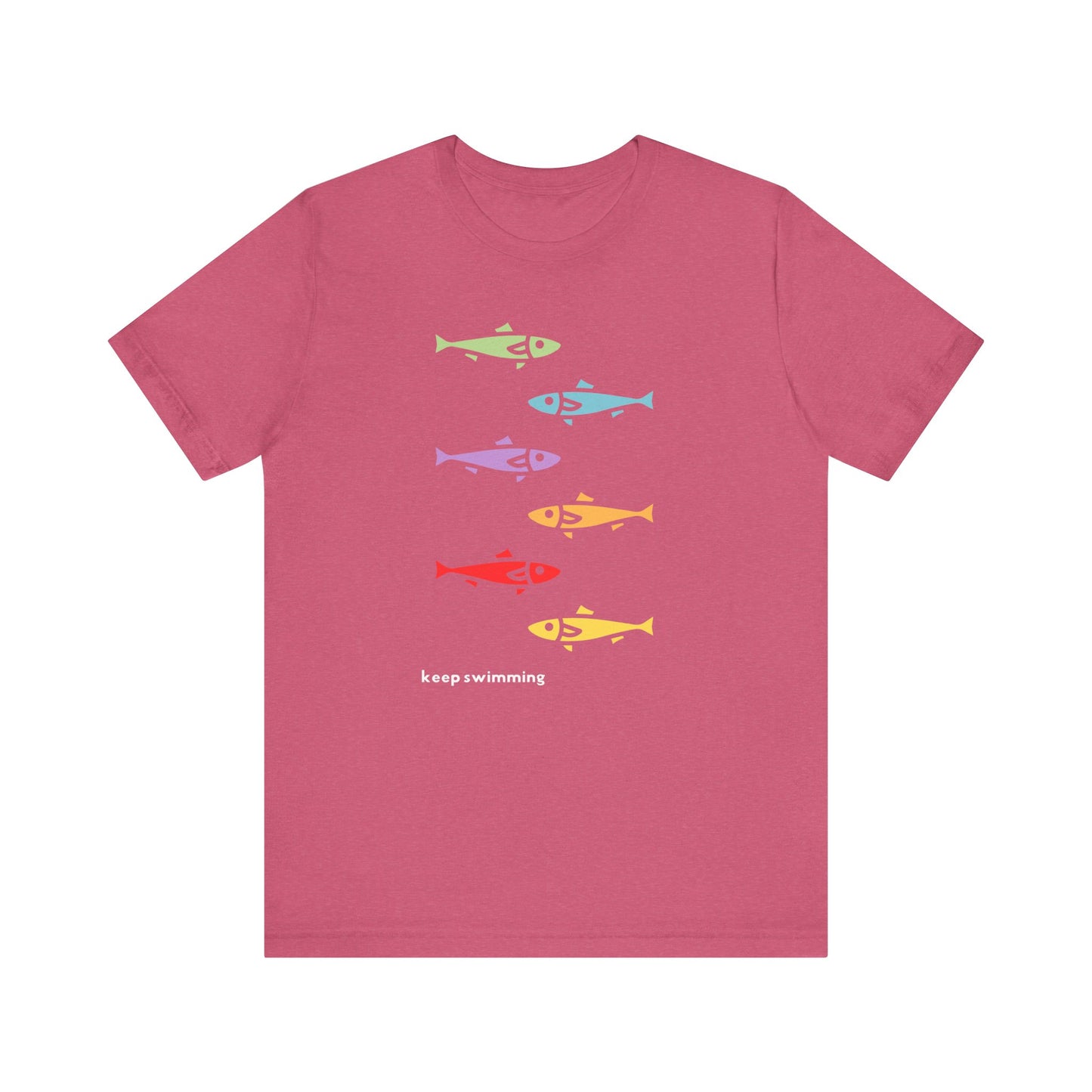 Keep Swimming Rainbow Unisex Jersey Short Sleeve Tee