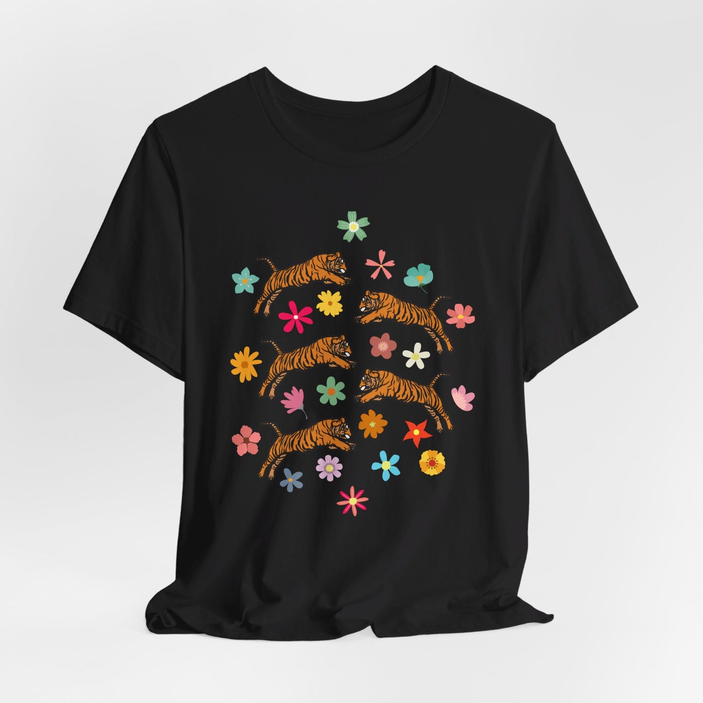 Flower Tiger - Unisex Jersey Short Sleeve Tee