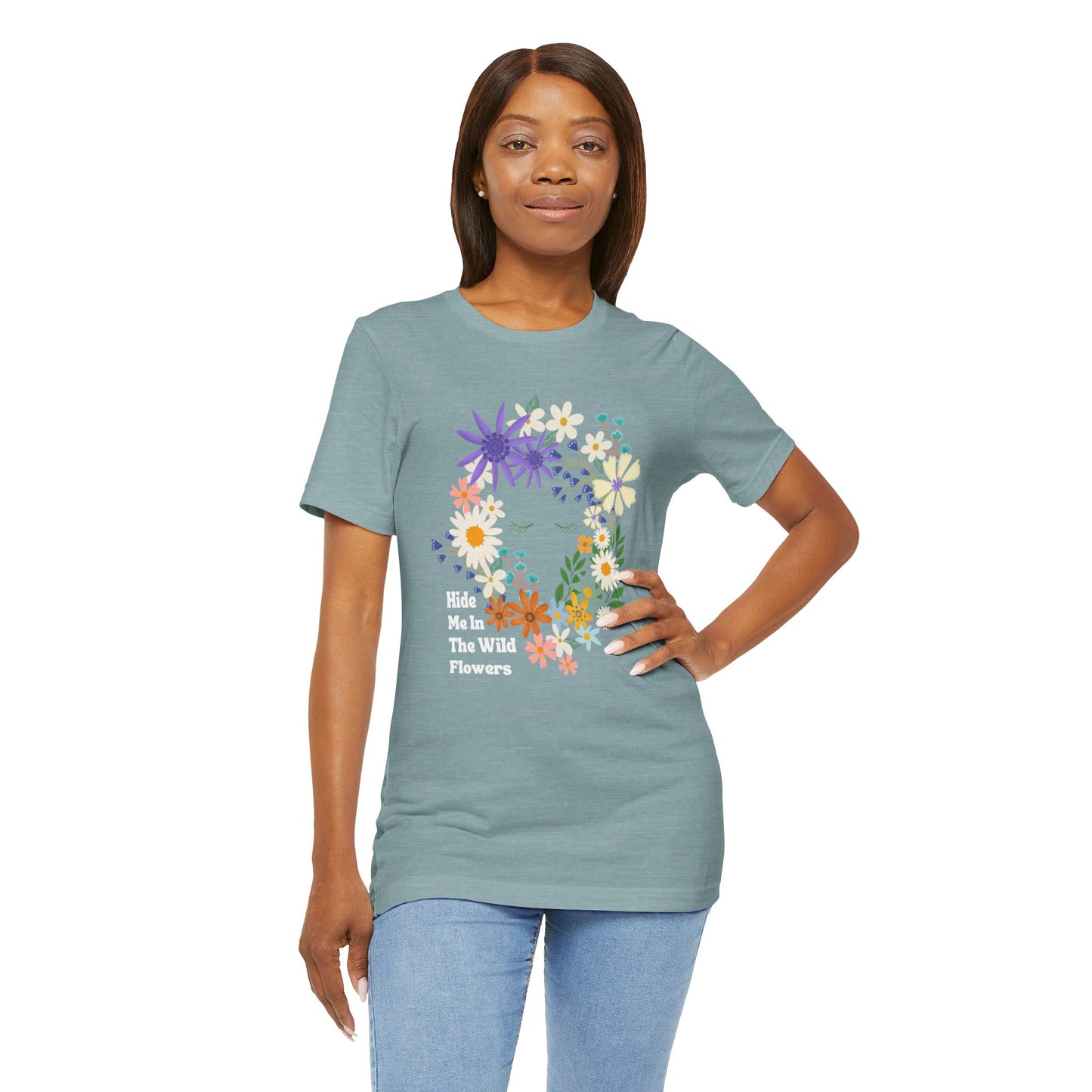 Hide Me In The WIldflowers Unisex Jersey Short Sleeve Tee