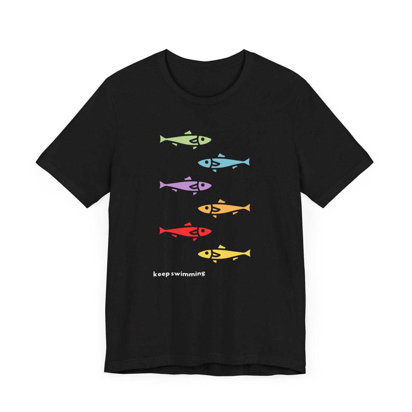 Keep Swimming Rainbow Unisex Jersey Short Sleeve Tee