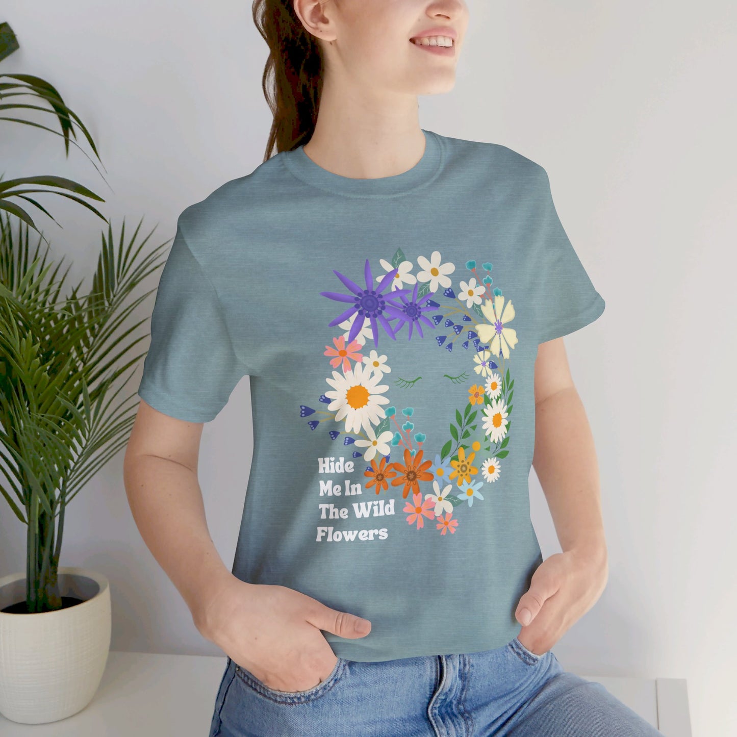 Hide Me In The WIldflowers Unisex Jersey Short Sleeve Tee