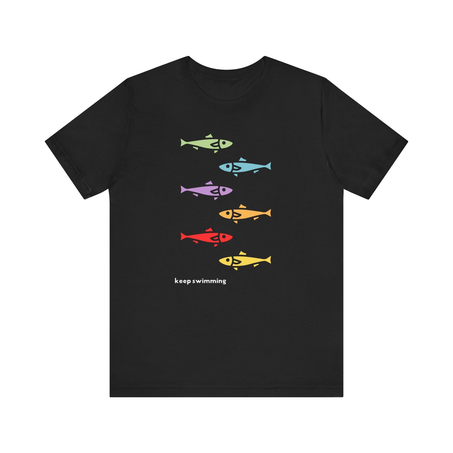 Keep Swimming Rainbow Unisex Jersey Short Sleeve Tee