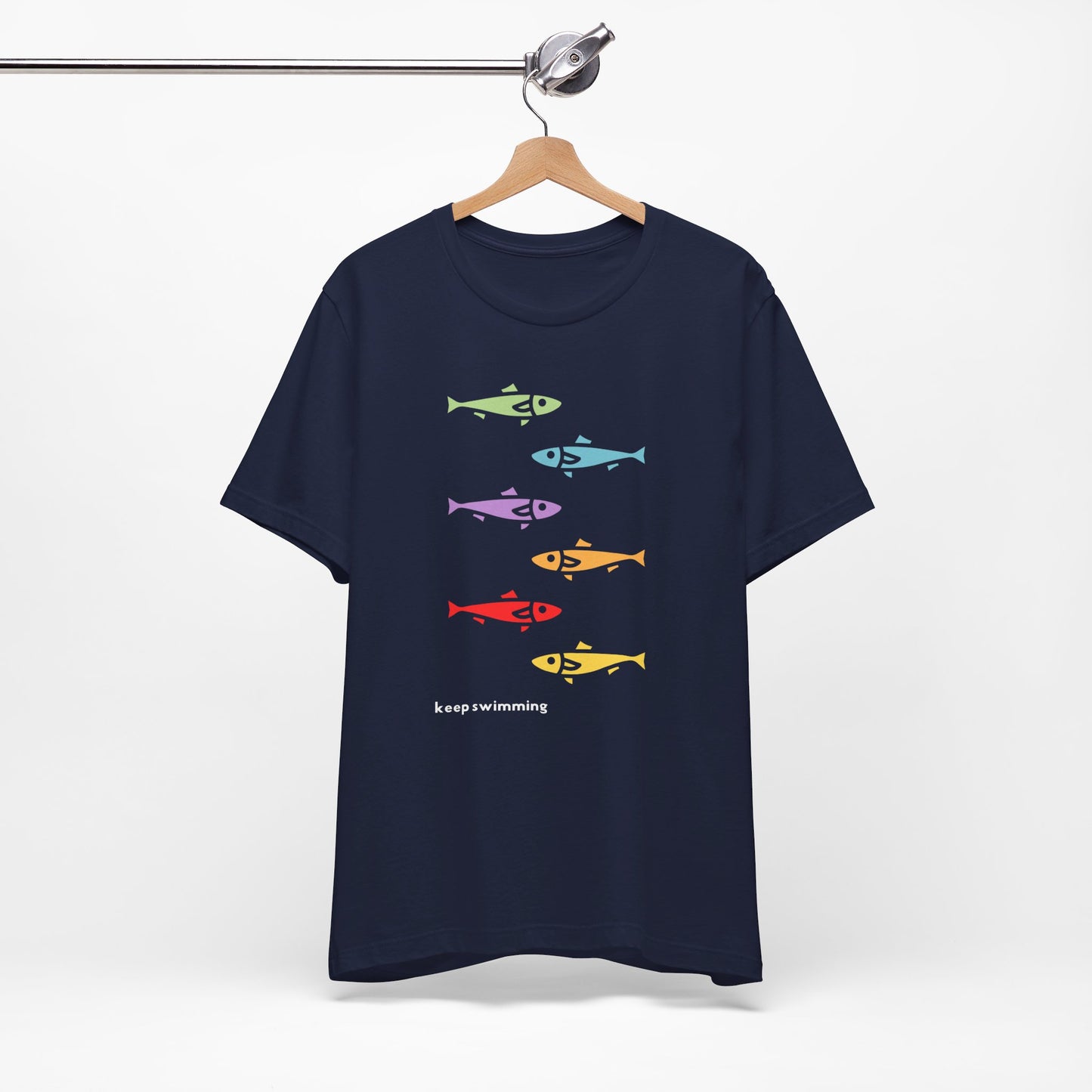 Keep Swimming Rainbow Unisex Jersey Short Sleeve Tee